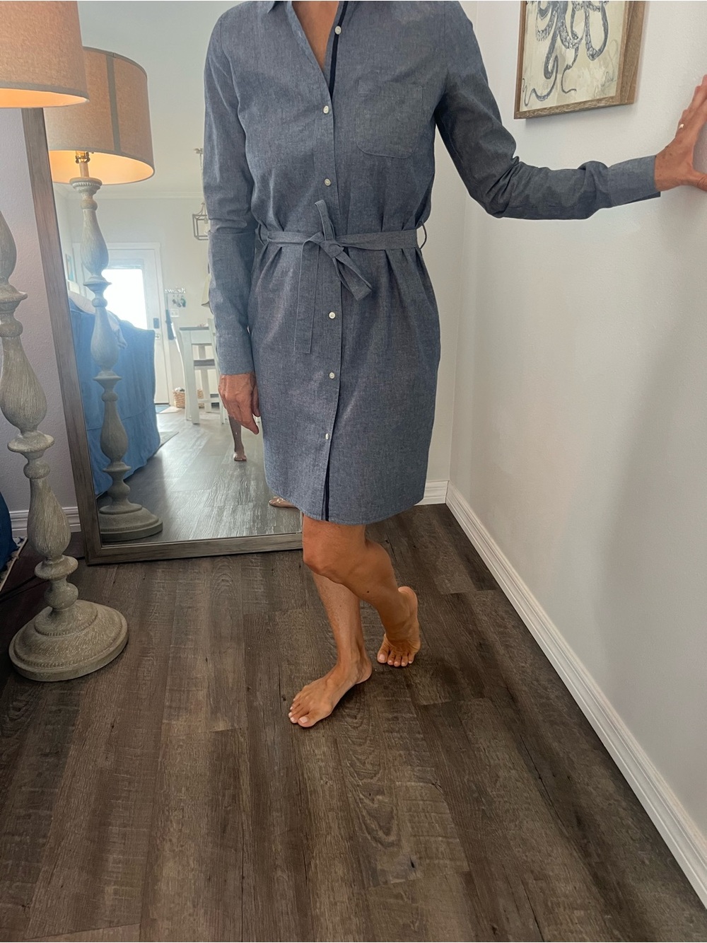 Carve Designs Grey Long Shirt dress